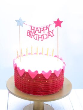 Pink Heart Cake